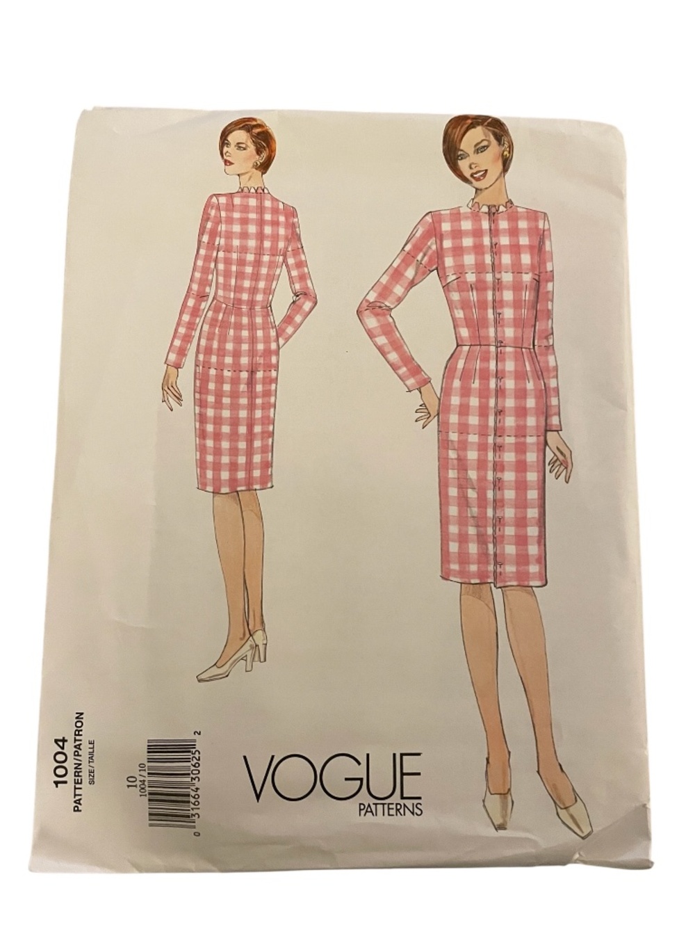 Vogue 1004 Sewing Pattern Classic Coat Dress Dress Size 10 New in Package Tailor